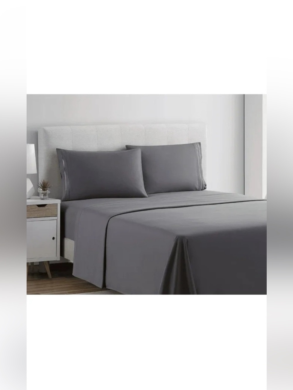 NEST Fragrances Solid Gray Microfiber Sheet Set